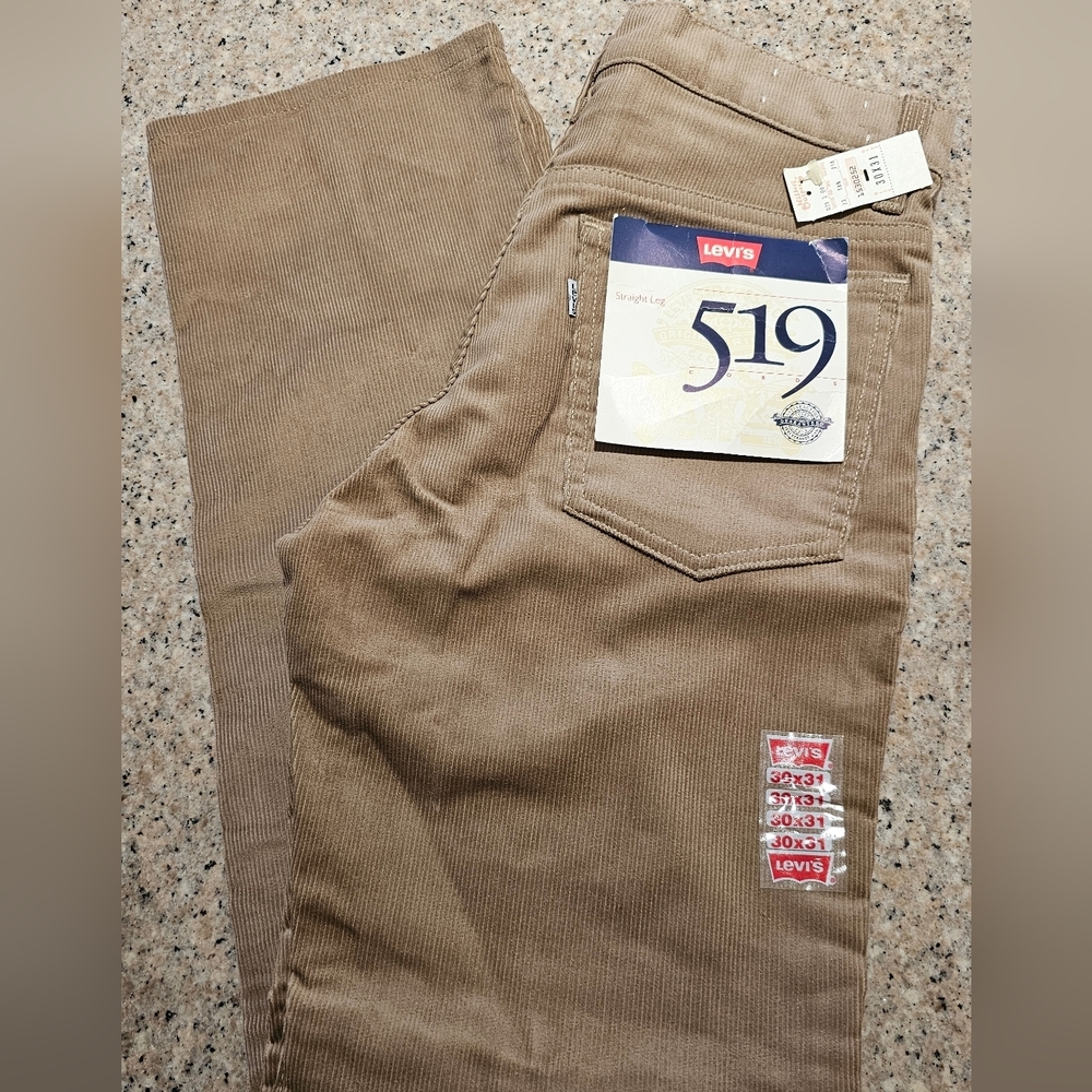 Vintage LEVIS 519 Corduroy Tan Straight Leg Pants 30X31 NWT - Picture 7 of 12
